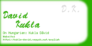 david kukla business card