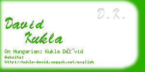 david kukla business card